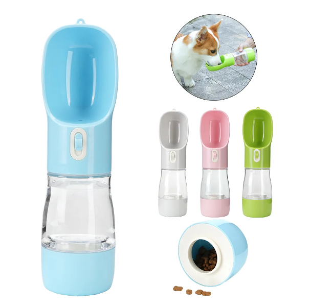 2-in-1 Pet Food and Water Dispenser in use