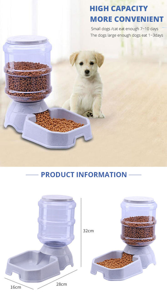 3.8L Pet Automatic Feeder, Large Capacity Dispenser