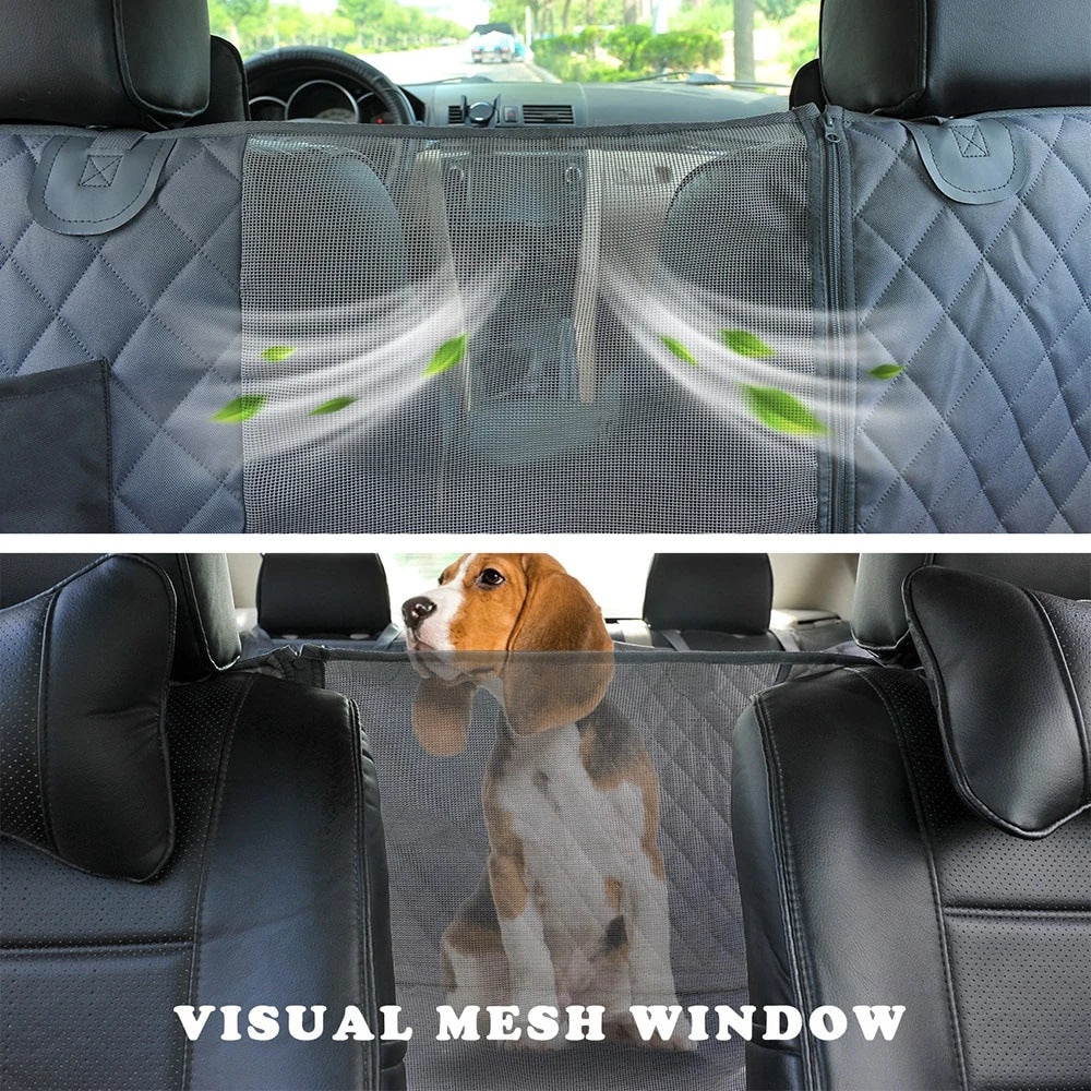 Dog Car Seat Cover with visual mesh window